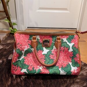 Dooney & Bourke Pink and Green Floral Satchel